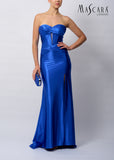 Mascara MC119421  pleated bus dress Royal