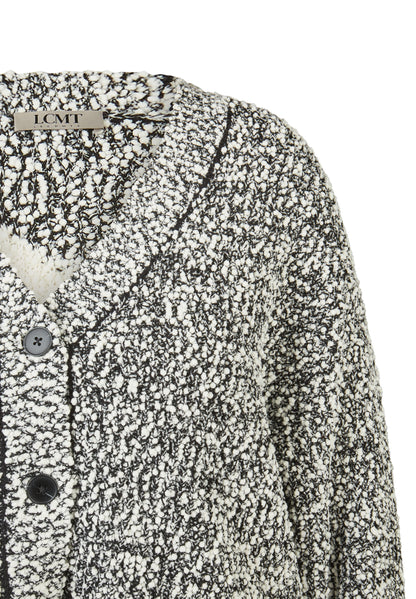 LCMT 613520 Cardigan black cream