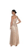 Frank lyman 258724U Gold one shoulder dress