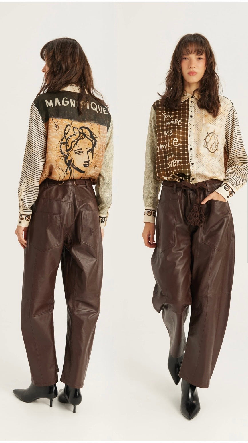 Me369 Isabel printed shirt. Noir muse