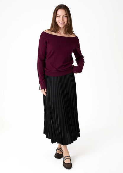 Dreams London AA0520 Cashmere Like Off The Shoulder Jumper