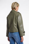Rino & Pelle  LOTTE DOUBLE BREASTED LEATHER JACKET- Green Ash
