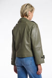 Rino & Pelle  LOTTE DOUBLE BREASTED LEATHER JACKET- Green Ash