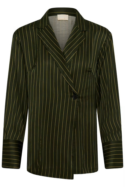 Soaked in luxury. SLCinna Shirt. Roisin Stripe / Green