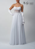 Mascara MC3123111  Boned V neck dress  White