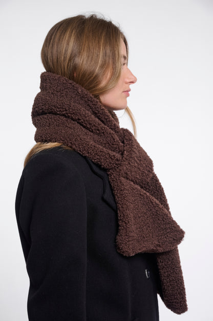 Rino & Pelle ASHO TEDDY SCARF - COFFEE ROAST