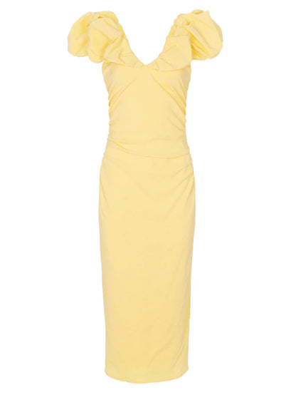 MIOH Bianca Butter. Ruffled midi dress