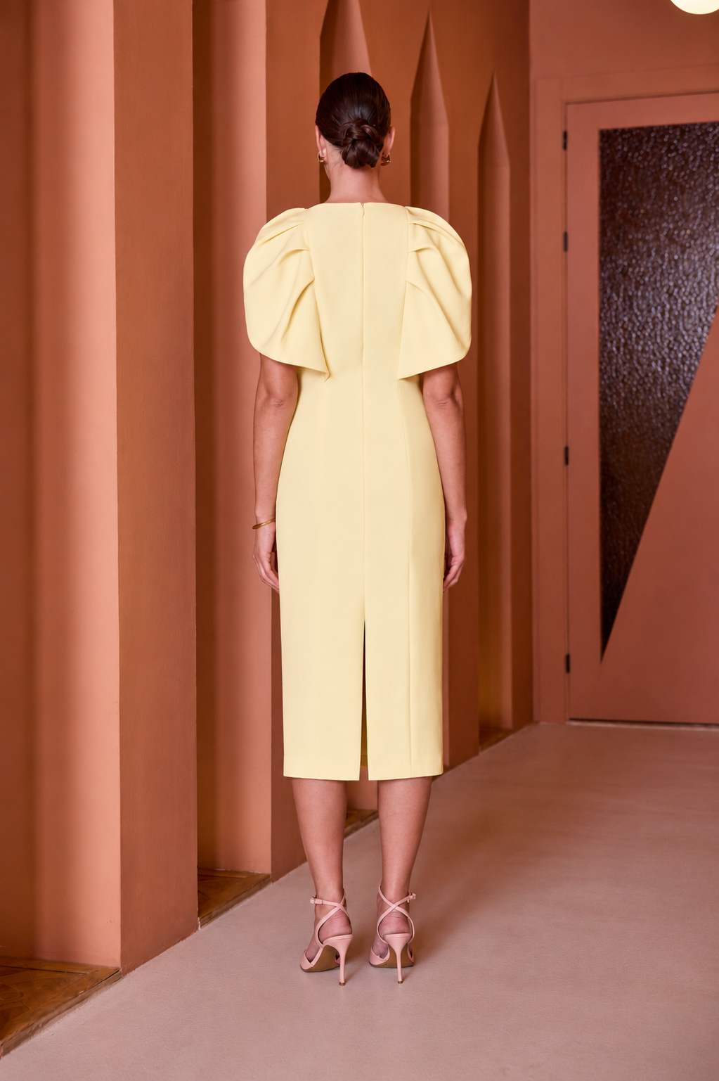 Carla Ruiz 52554 woman’s Midi dress Yellow