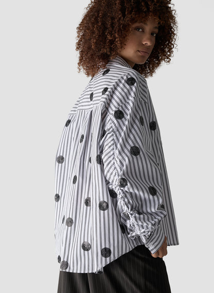 LCMT  613102 Blouse  stripe and spot