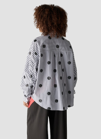 LCMT  613102 Blouse  stripe and spot