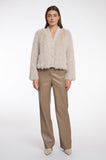 Rino & Pelle CHAIMAE SHORT FAUX FUR JACKET-Birch