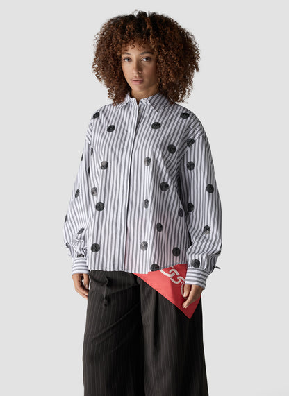 LCMT  613102 Blouse  stripe and spot