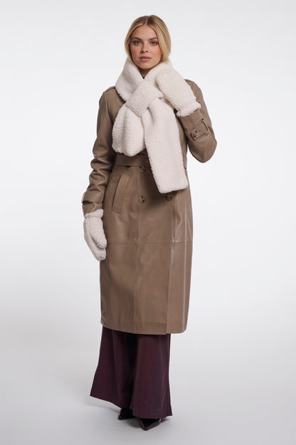 Rino & Pelle ASHO TEDDY SCARF - BIRCH