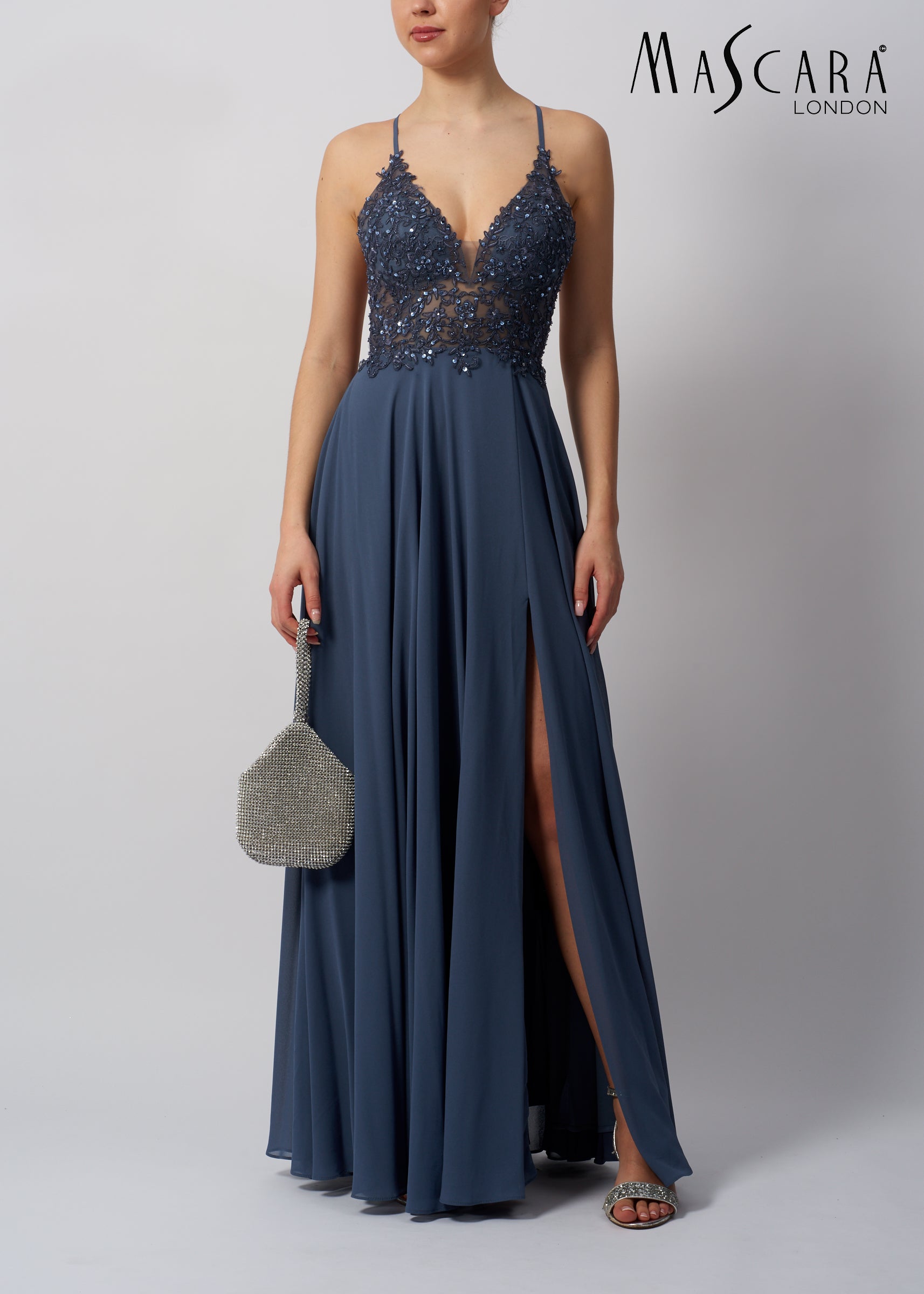 Mascara Mc123420 Tie  Back chiffon OCEAN