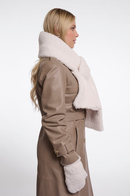 Rino & Pelle ASHO TEDDY SCARF - BIRCH