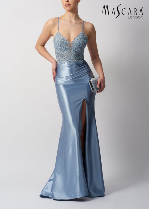 Mascara MC11449 Tie back jersey Steele Blue