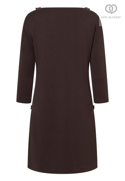 ana alcazar 42194 Brown  shift dress