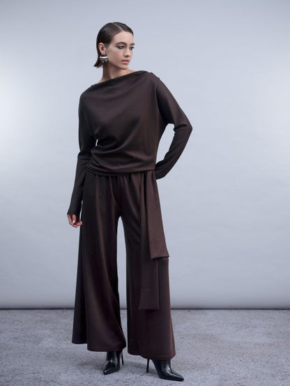 HAAKO Jersey top H2029 chocolate