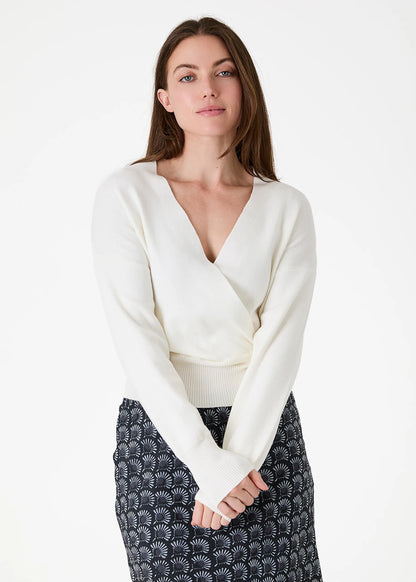 Dreams London AA0565 Cashmere Like Long Sleeve Wrap Front Jumper