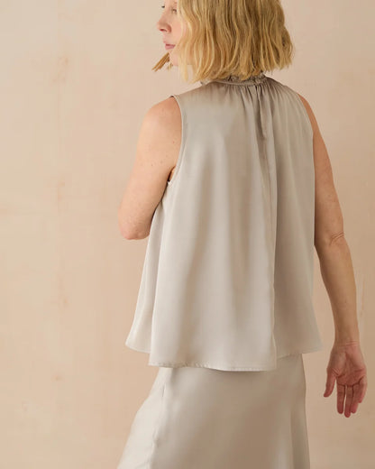CHALK IMOGEN TOP. Glacier