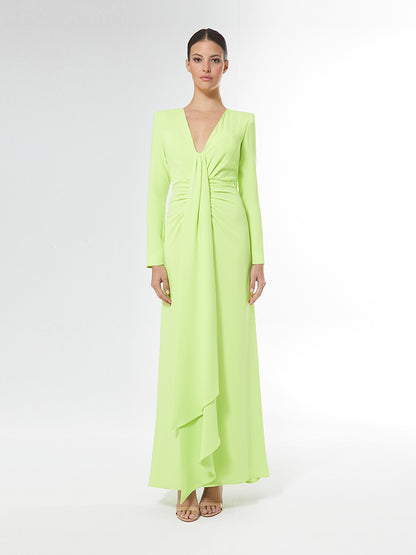 Carla Ruiz long Knot Detail Dress coral