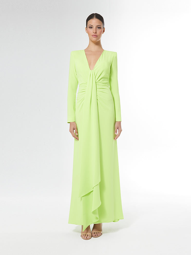 Carla Ruiz long Knot Detail Dress coral