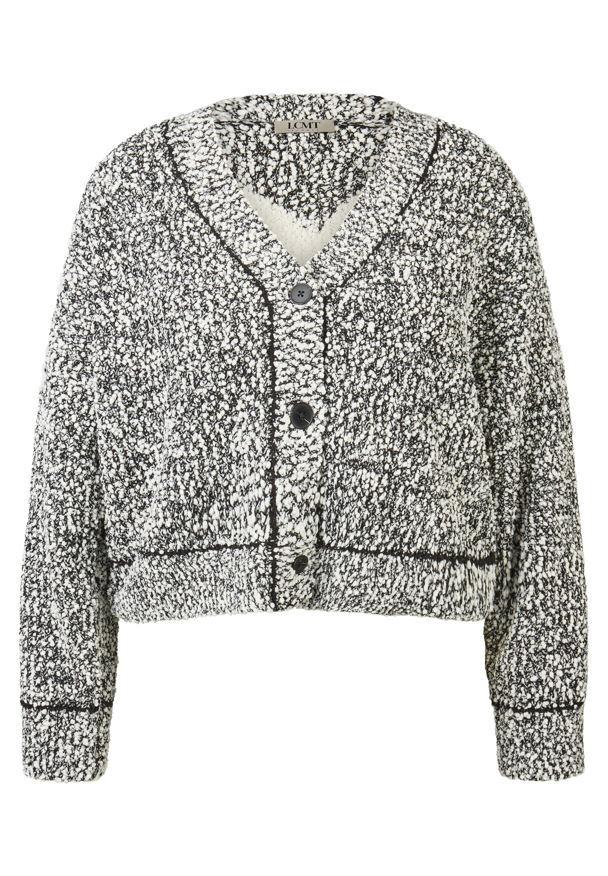LCMT 613520 Cardigan black cream