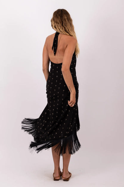 Sundress CAPRI DRESS Gold PalmTrees