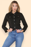 Black Stretch cotton Denim Jacket