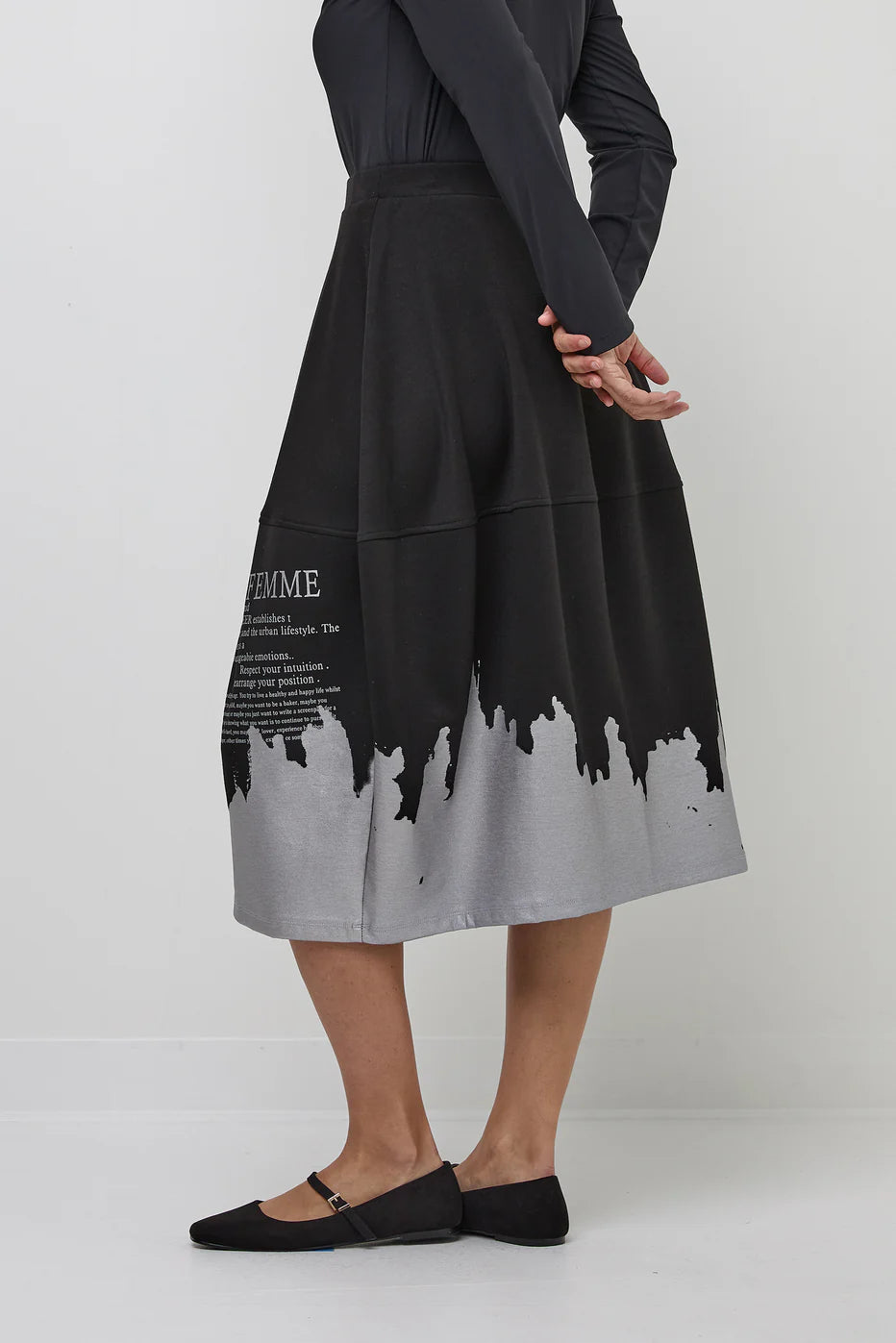 UCHUU  Circle printed skirt CF24-205