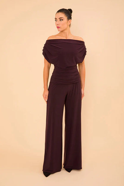 ATOM LABEL carbon jumpsuit BLACKURRANT