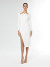 Carla Ruiz White dress with chain detail 51031