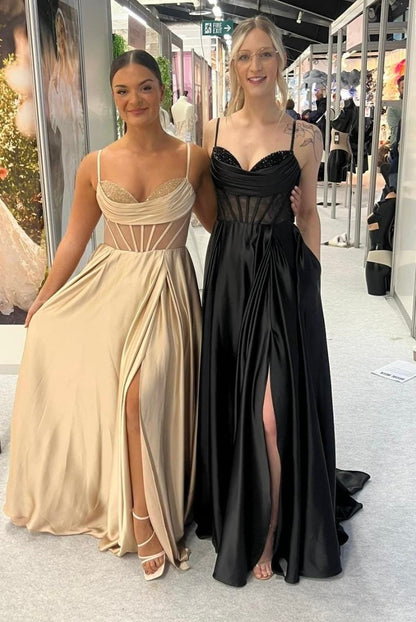 Hermione  1070 glitter Corset with full satin skirt