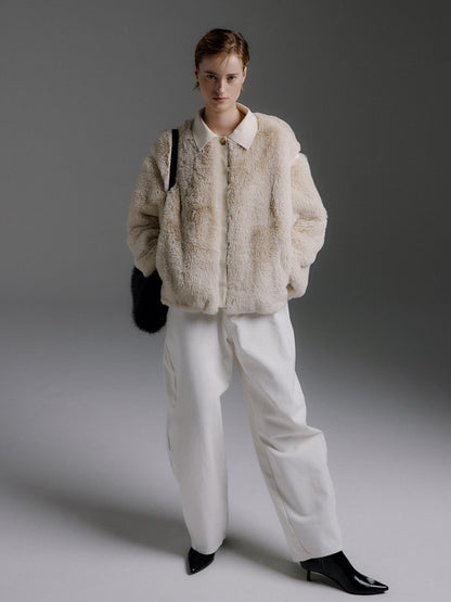 MOLLIOLLI MILOS Faux Fur Panel Jacket