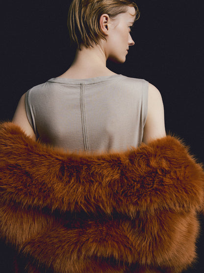 MOLLIOLLI ROY Signature Long Hair Faux Fur Toggle Jacket