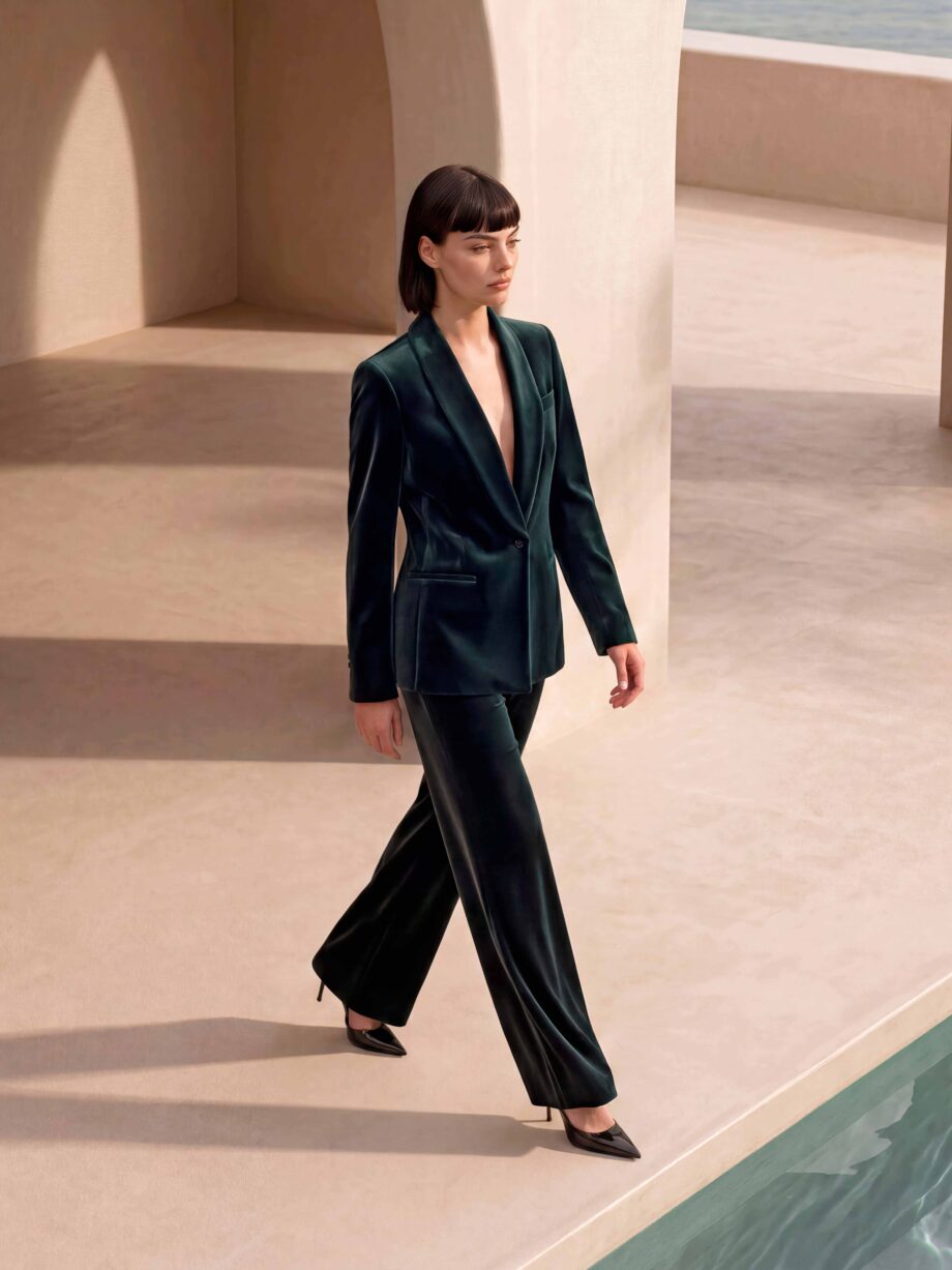 Carla Ruiz 53100 Velvet trouser suit