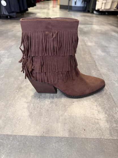 Michaella fringe ankle boots Brown