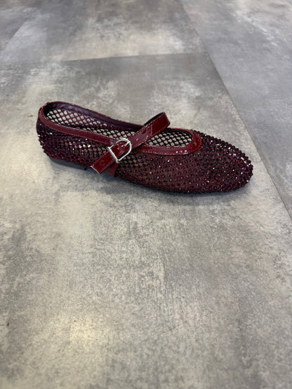 Loo Mesh ballet flats Navy Burgandy