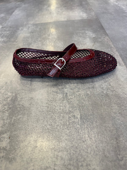 Loo Mesh ballet flats Navy Burgandy