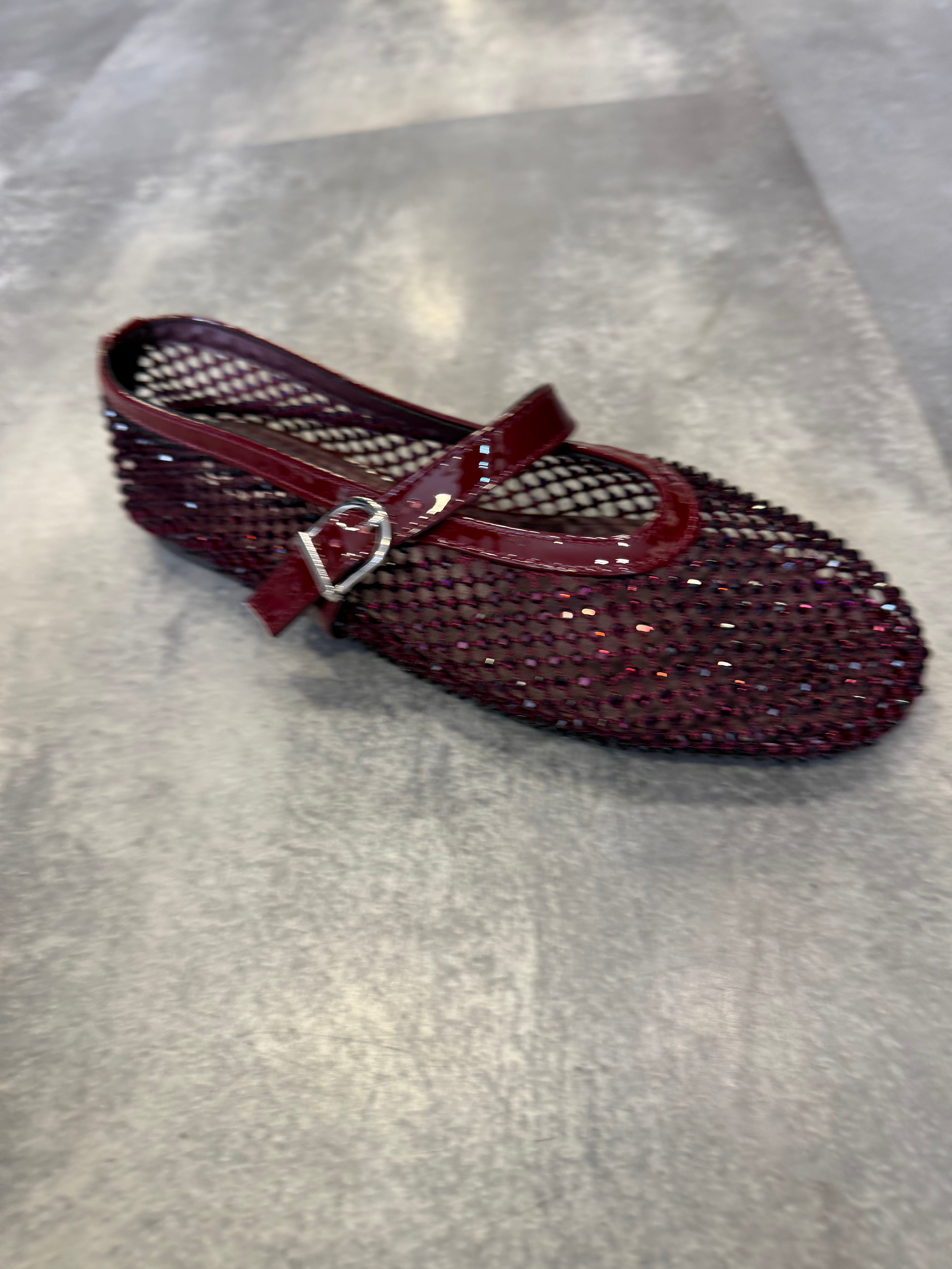Loo Mesh ballet flats Navy Burgandy