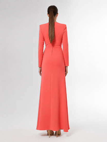 Carla Ruiz long Knot Detail Dress coral