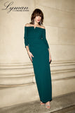 Frank Lyman 259317 off shoulder teal dress