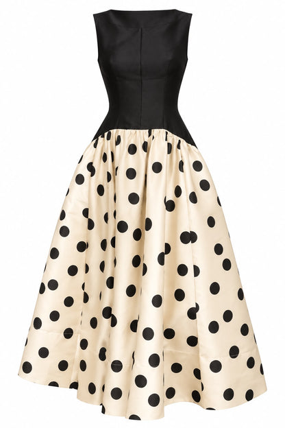 Carla Ruiz polka dot  block dress