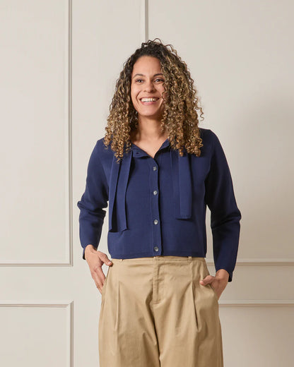 CHALK CAMILLA CARDIGAN | NAVY