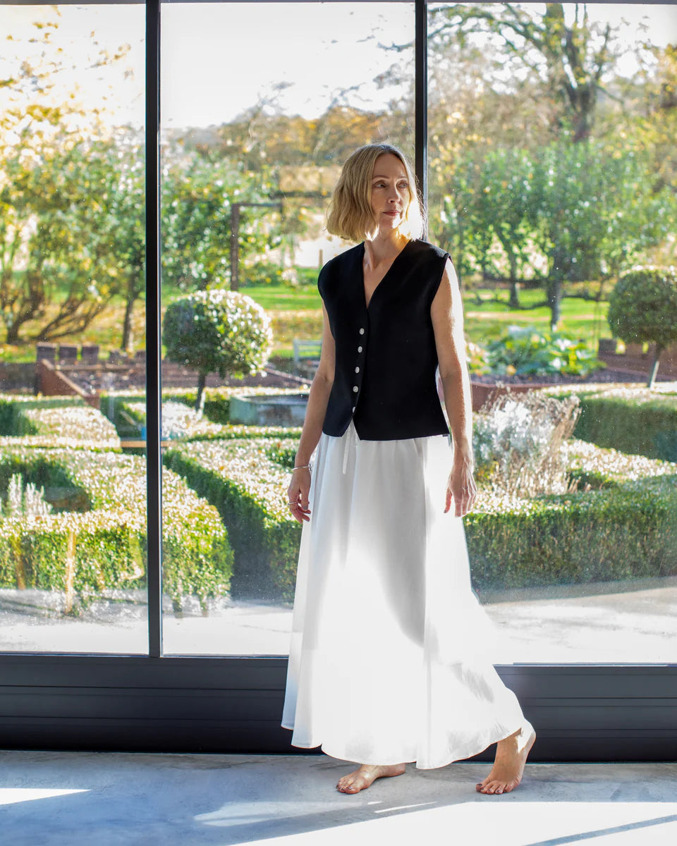 CHALK PETA WAISTCOAT | BLACK