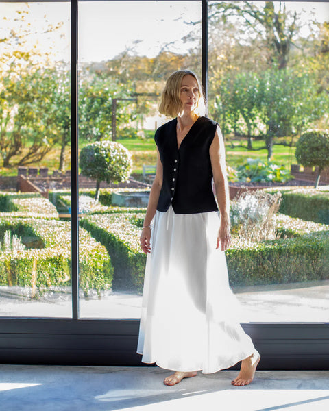 CHALK PETA WAISTCOAT | BLACK