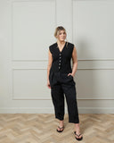 CHALK PETA WAISTCOAT | BLACK