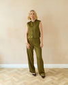 CHALK SALLY WAISTCOAT | AVOCADO