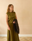 CHALK SALLY WAISTCOAT | AVOCADO