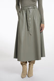 Rino & Pelle  Chelsea faux leather skirt Green ash